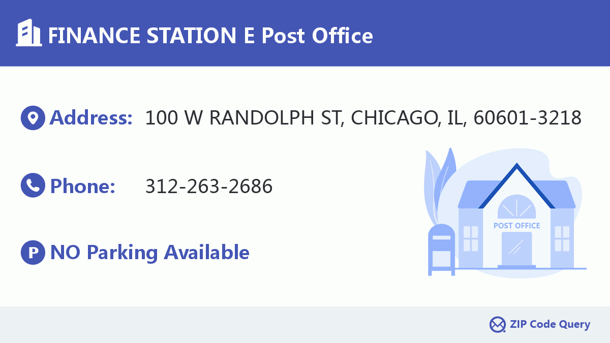 Post Office:FINANCE STATION E