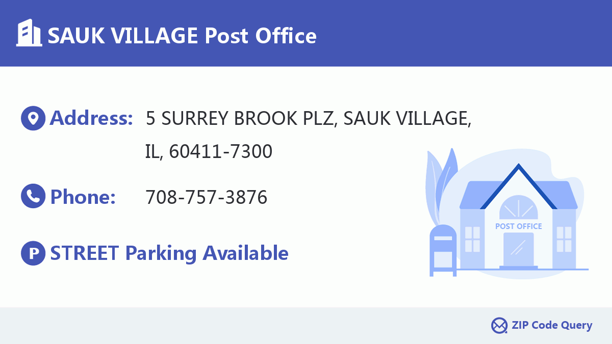 Post Office:SAUK VILLAGE